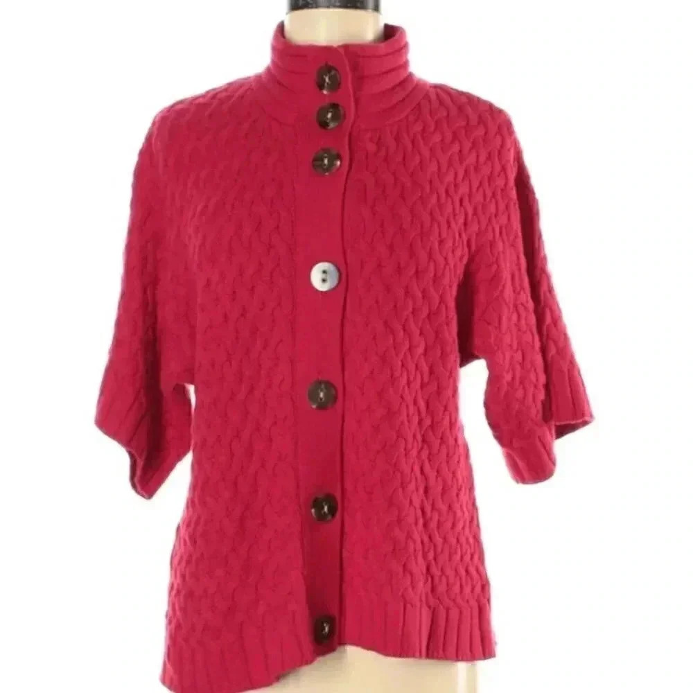 Style & Co Cardigan Red Size M